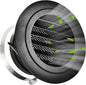 Soffit Vents 4 Inch, Round Exhaust Air Vent Cover with Built-in Fly Screen for Bathroom Kithchen Office Home, Black 1P 100mm