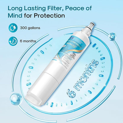 ICEPURE Alkaline 5231JA2006A Refrigerator Water Filter Replacement for LG LT600P, kenmore 9990, KENMORECLEAR 46-9990, FML-2, 5231JA2006B, WF300, R-9990, WFC2001, LSC27931ST, Enhances PH, 3Pack