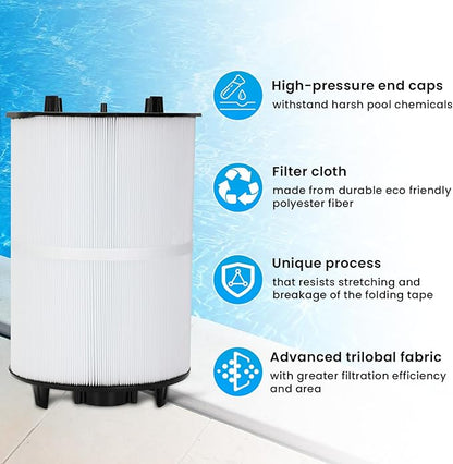 27002-0150S Pool Fliter, Replacement for sta-rite 27002-0150S Filter Module, Compatible with sta-rite PLM150 and System 2 Modular Media, with 24800-0121 Air Bleed Assembly, 150 sq.ft Filtration Area