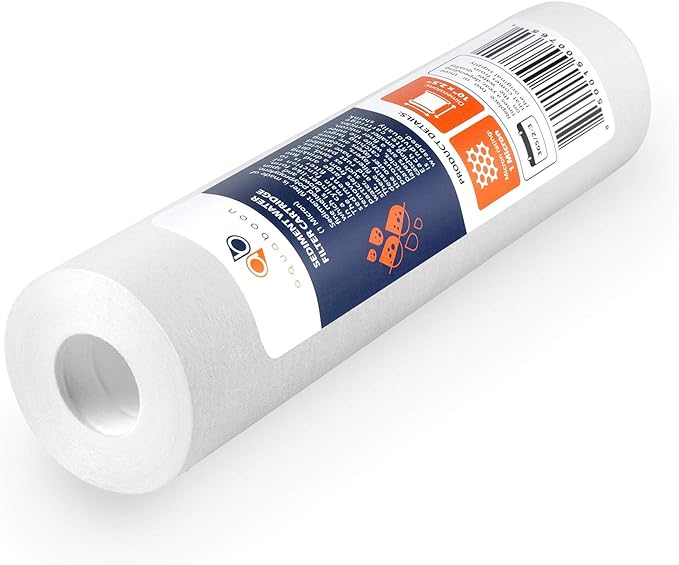 Aquaboon 10” x 2.5” Whole House and Reverse Osmosis Sediment 1 Micron Water Filter Cartridge | COMPATIBLE WITH: Culligan P1, Pentek P1, PD-1-934, P5, AP110, WFPFC5002, CFS110, RS14, WHKF-GD05 (4-PACK)