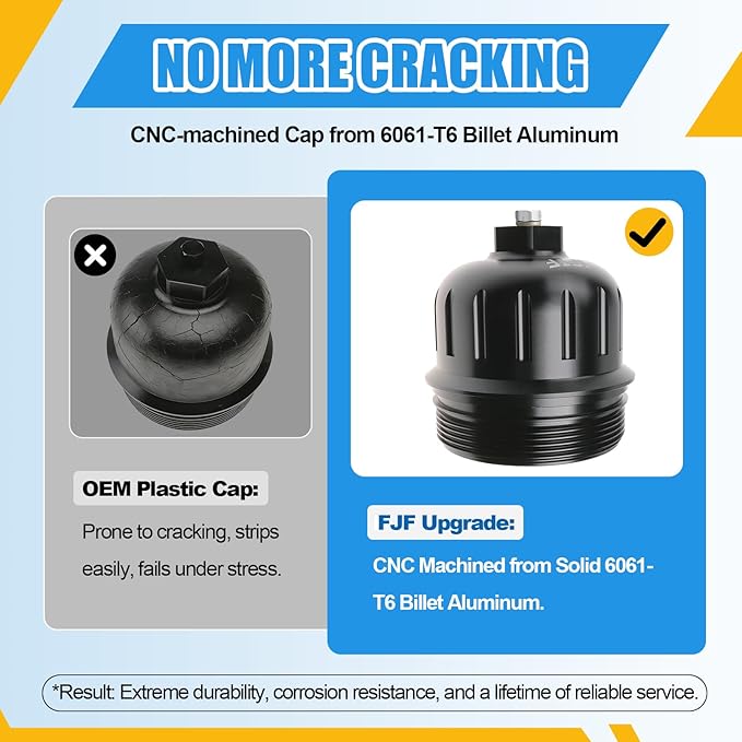 iFJF TP1015 Fuel Filter and 134001 Housing Cap Replacement for Duramax 6.6L 2017-2024 Chevy Silverado/GMC Sierra 2500HD 3500HD L5P Diesel Engine(Black Cap)