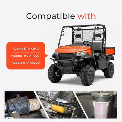 77700-05389 Kubota RTV Maintenance Filter Kit Compatible with Kubota RTV-X1140 RTV-X1100C RTV-X1120D Utility Vehicle Replaces HH150-32094 6A320-59930 HHK70-14070 1G319-11210 HHK32-16770
