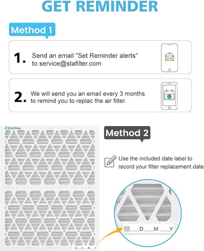 Reusable 16x25x1 Air Filter (MERV 8), 1 Foldable Frame + 6 Refills (Not Individual Filters), Greener HVAC AC Furnace Air Filters MPR 700&FPR 5(Actual Size:15.75"x24.75"x0.75")
