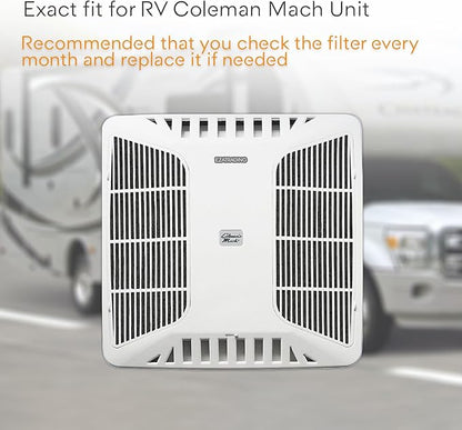 RV Premium Charcoal Activated Carbon Fiber Air Conditioner Filter - Air Duct AC Carbon Filter Replacement for RV AC Vent (2 Pack, 6" x 16")