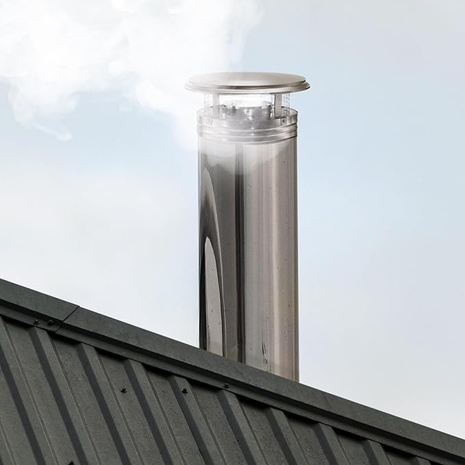 DuraVent DuraPlus 15 Inch Triple Wall Stainless Steel Round Chimney Cap with Removable Screws and Spark Arrestor Screen, Silver