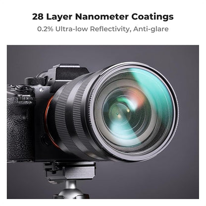 K&F CONCEPT 82mm Black Diffusion 1/4 Filter Mist Cinematic Effect Filter with 28 Multi-Layer Coatings Waterproof/Scratch Resistant for Video/Vlog/Portrait Photography
