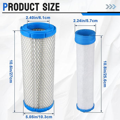 11013-7044 25 083 01 Air Filter & 11013-7045 2508304-S Pre Filter for Kawasaki 11013-7020 11013-7019 for Kohler 25 083 01-S for John Deere M131802 for B&S 841497 for Gravely 21536900 Lawn Mower