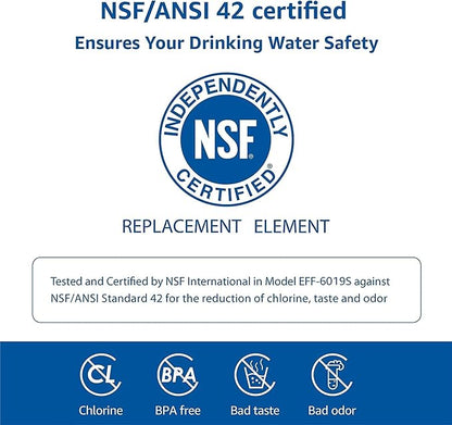 Waterspecialist Replacement for GE® RPWFE®, RPWF (Built-in CHIP) Refrigerator Water Filter, Compatible with GYS22GMNES, GYE22HSKSS, PYE22PELDS, GFE26GMKES, GFE26GGHWW, PFE28KYNFS, 3 Filters