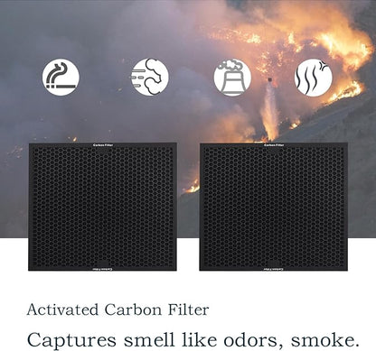 Carbon Filter 500 for Drieaz HEPA500 16'' x 16'' x 1'' & BlueDri & VEVOR Air Purifier, Air Scrubber Actived Carbon BD-AS-550 F301H - 2 Pack Activated Filter