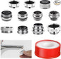 12 pcs Faucet Adapter Kit, CNYMANY Kitchen Aerator Adapter Set Male Female Sink Faucet Adapter Connecting Garden Hose Water Filter Standard Hose via Diverter