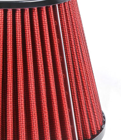 KYOSTAR Universal 6" (152mm) High-Flow Air Filter, Reusable Cone Cold Air Intake, High Performance, Washable, Clamp-On Car High Flow Air Kit, Flange Diameter: 6 Inch, Filter Height: 6.2 Inch, Red