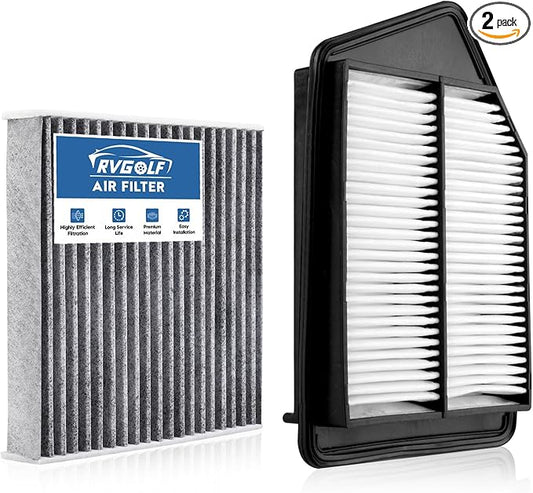 Engine+Cabin Air Filters Set Fit for 2013-2017 Honda Accord 2.4L, 2015-2020 Acura TLX 2.4L Engine Air Filter for My Car Replacement Automotive Accessories CF10134 CA11476
