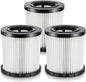 DCV581H DCV580H Vacuum Replacement Filter for DEWALT 20V MAX Wet/Dry VAC DCV580H (Cordless) DCV581H DCV5801H Portable Shop Vac Vacuum 2 Gallon Tank Capacity, Washable and Reusable Hepa Filter, 3 Pack