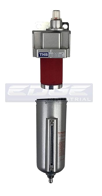 HEAVY DUTY INDUSTRIAL GRADE COALESCING FILTER WITH 0.01u MICRON ELEMENT, 5oz - 11oz METAL BOWL, REMOVES 99.98% MOISTURE, VAPOR AND OIL FROM COMPRESSED AIR LINES, (1/2" NPT, 5oz BOWL)
