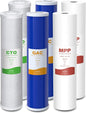 SimPure Whole House Water Filter Cartridges 5 Micron 20" x 4.5" PP+GAC+CTO 3-Stage Sediment and Carbon Filter Set, for DB20P-3, DGD-5005-20, GAC-20BB, FC25B, 2 Sets