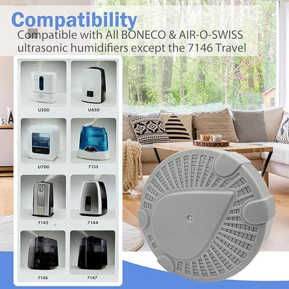 Hydro Cell A200 Humidifier Filter with Activated Carbon Compatible with BONECO & AIR-O-Swiss Ultrasonic Humidifier Water Maintenance, 3 Packs