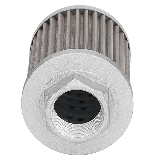 Qiilu Suction Strainer Filter - Stainless Steel Oil Filter for Hydraulic Systems,Works with Car Engines and Generators - and Pollutants Removal