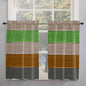 Farm Gray Green Brown Wood Grain Window Valance Curtains, Rustic Wooden Plank Light Filtering Kitchen Valance with 3-inch Rod Pocket for Living Room Bathroom Bedroom,2 Panel,27.5x45In
