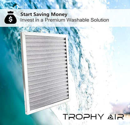 | Merv 8 | Washable & Reusuable AC/Furnace Filter | Lifetime HVAC & Furnace Air Filter | Washable | Superior particle-holding Ability | Premium Quality Aluminum | 24x30x1