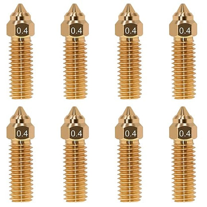 8Pcs K1 Nozzles 0.4mm, Brass High-Speed 3D Printer Nozzles Compatible with Creality Ender 3 V3 KE, K1, K1 Max, CR-K1, CR-10 SE, CR-M4 –Durability & Smooth Filament Flow,