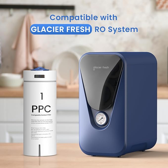 GLACIER FRESH PPC Filter Replacement Filter Replacement for GFU03 Reverse Osmosis System
