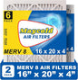 Maycold MERV 8 16x20x4 Furnace Air Filters (2-Pack), Pleated HVAC AC Filters – Actual Size 15.88” x 19.88” x 4.31”, For Residential or Office Use, Individually Wrapped in Plastic