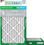Filterbuy 16x30x2 Air Filter MERV 8 Essential Dust & Allergy Defense (2-Pack), Electrostatic Pleated HVAC AC Furnace Filters Replacement, Made in USA (Actual Size: 15.69 x 29.69 x 1.75)
