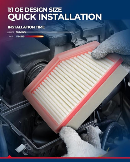 KAX Engine Air Filter, CA12967 Replacement for Nissan Rogue 2021-2024, Mitsubishi Outlander 2022-2024, Advanced Air Filter Media, Increased Acceleration