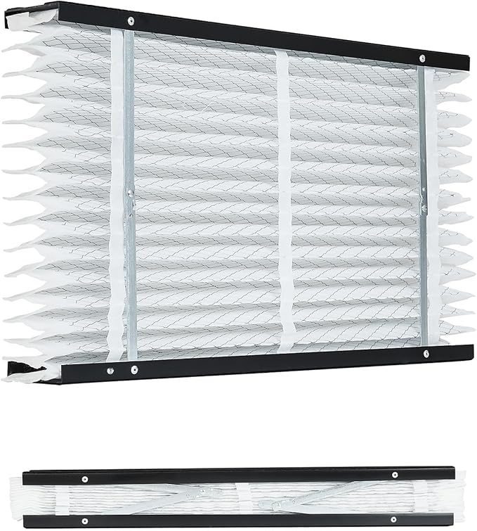 VEVOR 16x28x4 Furnace Air Filter, MERV 13 Pleated HVAC AC Replacement, Electrostatic 12-Month Air Cleaner, 2-Pack (Actual Size: 16.34x27.76x3.98 in), for Improving Home Indoor Quality