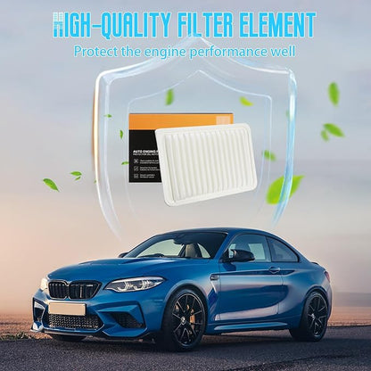 Engine Air Filter 17801-20040 Replacement Suitable for Toyota/Lexus Rigid Panel ES300 2002-03 Camry (2002-2006) Camry Hybrid (2007-2011) Solara (2004-2008) Highlander non-hybrid (2001-2013)