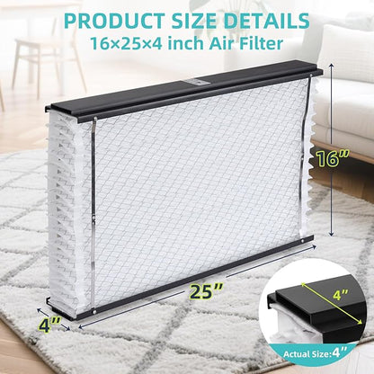 2 Pack 413 Air Filter Compatible with AprilAire Whole House Air Purifiers Model 1410, 1610, 2410, 2416, 3410, 4400, 2140 - MERV 13, Size:16x25x4