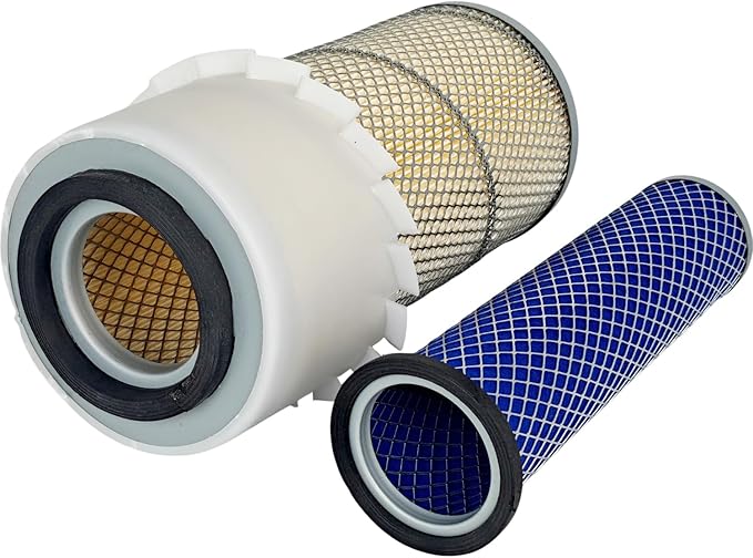 Outer Inner Air Filter Kit 384812R93 3125199R1 Compatible with John Deere 244E 244H 84 4475 5575 6675 7775 5200 Tractor Loader AH19852 AT17370T 3035558R1 3133241R1 Primary Secondary Air Cleaner