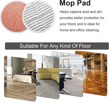 Replacement Pads for Bissell Spinwave Mop: 10 Pads for Bissell Spinwave,Spin Wave,Crosswave Expert/Pet/Cordless Hard Floor 2124 20393 2039a 20399 2039w 23159 23157 Spin Mop Cleaner Scrub Scrubber Pads