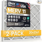 BNX TruFilter 20x23x1 Air Filter MERV 11 (2-Pack)- MADE IN USA - Allergen Defense Electrostatic Pleated Air Conditioner HVAC AC Furnace Filters for Allergies, Dust, Pet, Smoke, Allergy MPR 1200 FPR 7