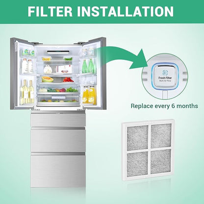6 Pack Refrigerator Air Filter Replacement, Compatible with LG LT120F and Kenmore Elite 469918, 9918, ADQ73214402, ADQ73214403, ADQ73214404, LMXS30776S