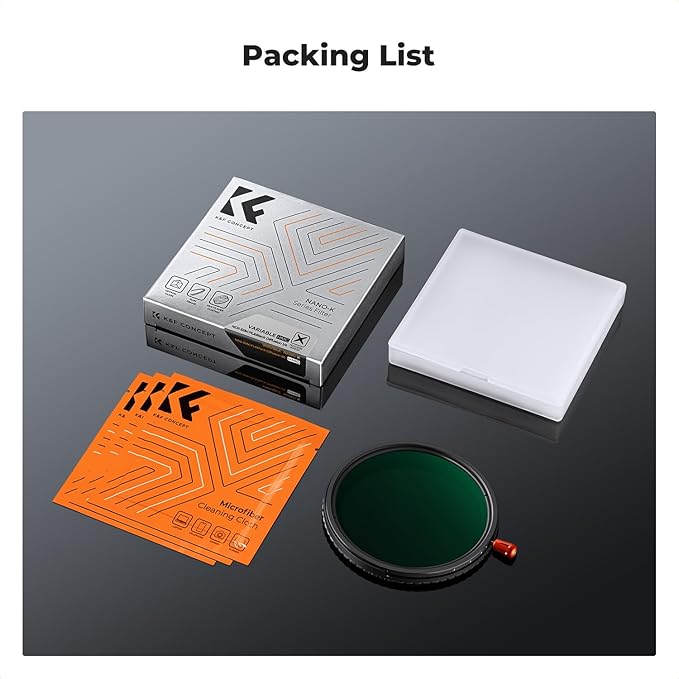 K&F CONCEPT 37mm Black Diffusion Mist Effect 1/4 & Variable ND2-32(1-5 Stops) & Circular Polarizing Filter CPL-in 1 Lens Filter with 18 Multi-Coatings for Camera Lenses (K-Series)