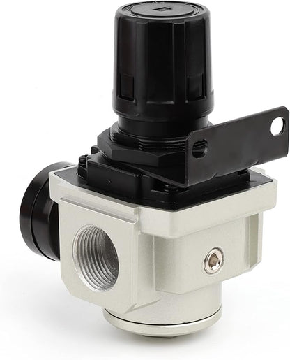 SNS Air Compressor Pressure Regulator With Bracket and Gauge Female Thread 1'' NPT 0-150 PSI Adjustable AR5000-N10
