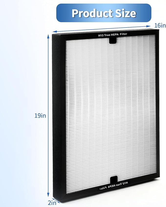 HEAP 550 Replacement Filter, HEPA Air Filter 16x19x2 inch, Compatible with WEWEAL Commercial Air Scrubber & Purifiers, Ideal for Water Damage Restoration (2 Pack)