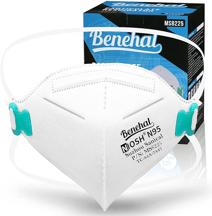 N95 Masks for Adults - NIOSH-Approved Individually Wrapped Reusable N95 Face Masks- 95% Filtration for Easy Breathing