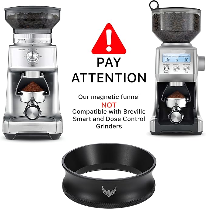 Magnetic 54mm Dosing Funnel & Espresso Puck Screen For Breville Espresso Machine Portafilter