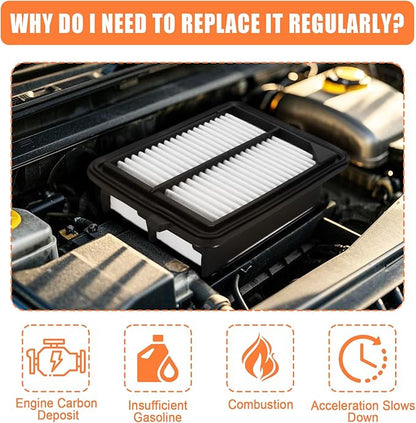 17220-5K0-A00 Air Filter Replacement Compatible with Honda Rigid Panel for Accord Hybrid/Plug-In (2014-2022), CR-V Hybrid (2020-2022)