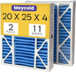 20x25x4 HVAC Air Filter, MERV 11, 2-Pack, Blue Electrostatic Pleated Furnace AC Replacement Filter, Easy Install, Long-Lasting