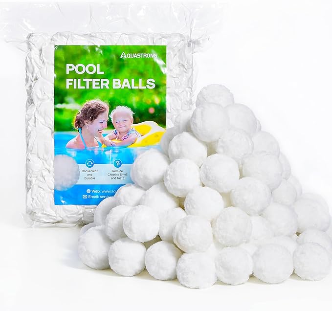AQUASTRONG Pool Filter Balls for Sand Filters, 5.5 lbs Reusable Pool Sand Filter Balls (Replaces 200 lbs of Sand), Efficient Water Filtration Pool Filter Balls for Swimming Pools, Filter Pumps