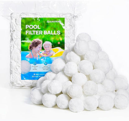 AQUASTRONG Pool Filter Balls for Sand Filters, 5.5 lbs Reusable Pool Sand Filter Balls (Replaces 200 lbs of Sand), Efficient Water Filtration Pool Filter Balls for Swimming Pools, Filter Pumps