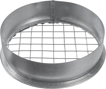 Repa Market Ø5 Inch Duct Cover – Galvanized Steel Round Duct Cap with Mesh Screen – HVAC Exhaust or Intake Vent – Exterior Pipe Air Outlet – Spiral Ventilation Ducting Metal End Plug