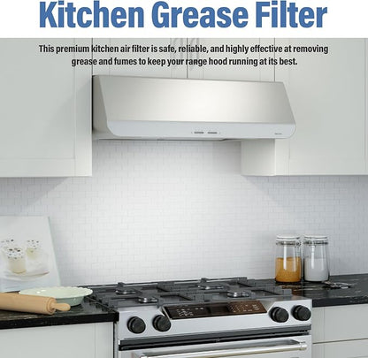 BP57 Range Hood Filter with Light Lens for Broan-NuTone Kitchen Exhaust Grease Filter,Stove Hood Vent Air Filter,11-1/2 X 11-3/4 X 3/8 Reinforced Aluminum Frame fit 43000 R610045, Series 1-Pack