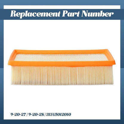 31345012010 Dust Extractor Flat Pleated Filter Compatible with Fein Turbo I and II Filters Replace 9-20-27 9-20-28
