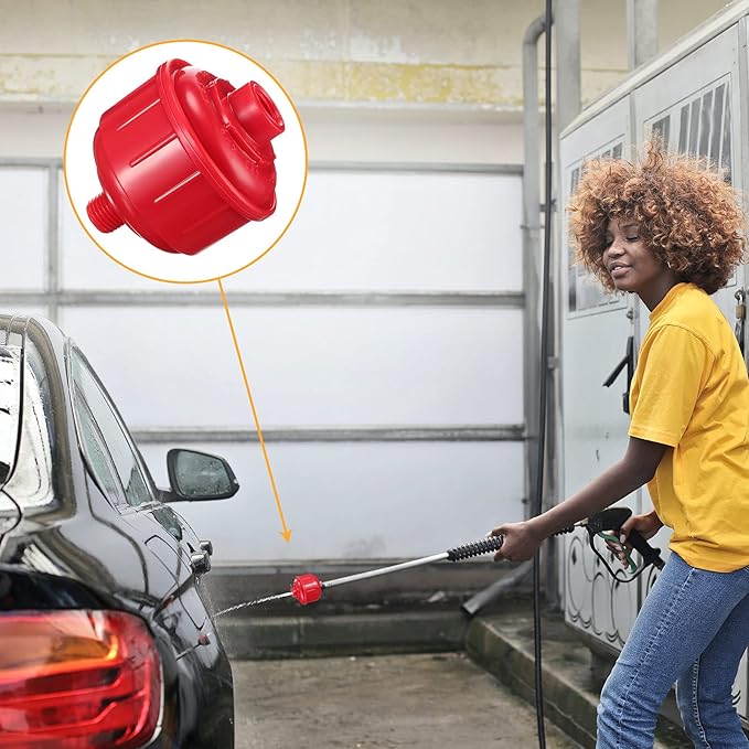 10 Pcs Mini Disposable Water and Air Filters Disposable Spray Gun Filter Whirlwind Air Line Filter Guns Filters Only Standard 1/4 Inch Threads Fit for Spray Guns and Air Tools, Red