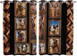 2 Panel Kitchen Cafe Curtains, Desert Camels Sunlight Filtering Nature Air Through, Home Decor Window Covering Tier Curtains for Living Room 104W x 63L inch Brown Wildlife Farmhouse Animals Rustic