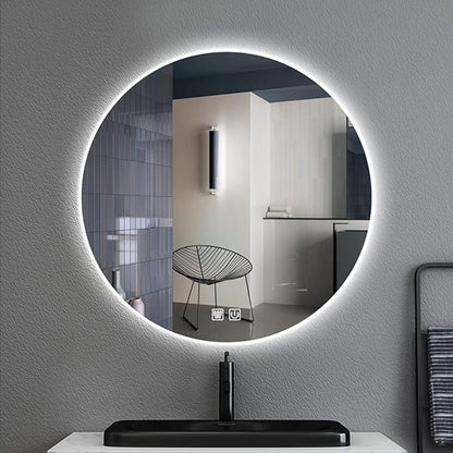 LED Illuminated Bathroom Mirror Round Wall Mirror with Touch/Dimmable/Demister Pad Makeup Mirror for Vanity Living Room Bedroom(Size:50CM) ()